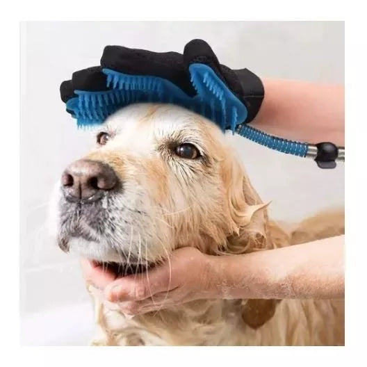 Guante de Baño para Mascotas 3 en 1 con Manguera de 2 Metros