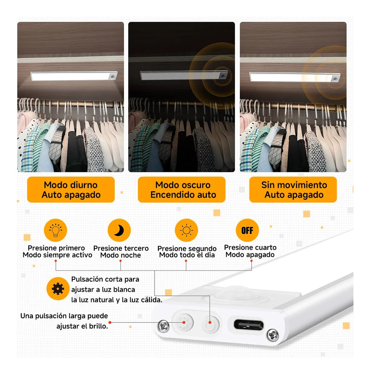 Luz LED Inteligente con Sensor de Movimiento