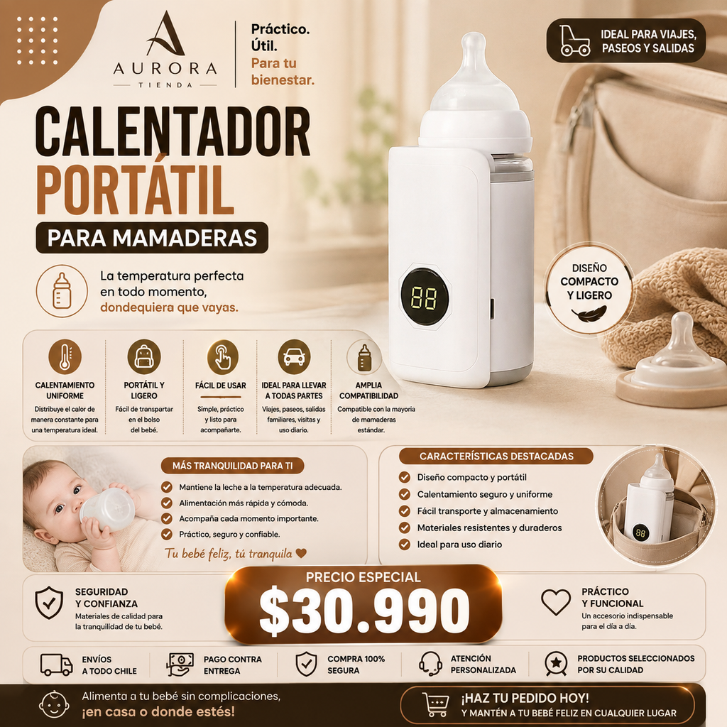 Calentador Portátil para Mamaderas