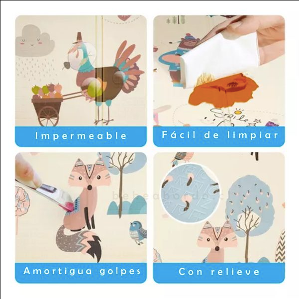 Tapete Plegable Antigolpes para Bebés y Niños