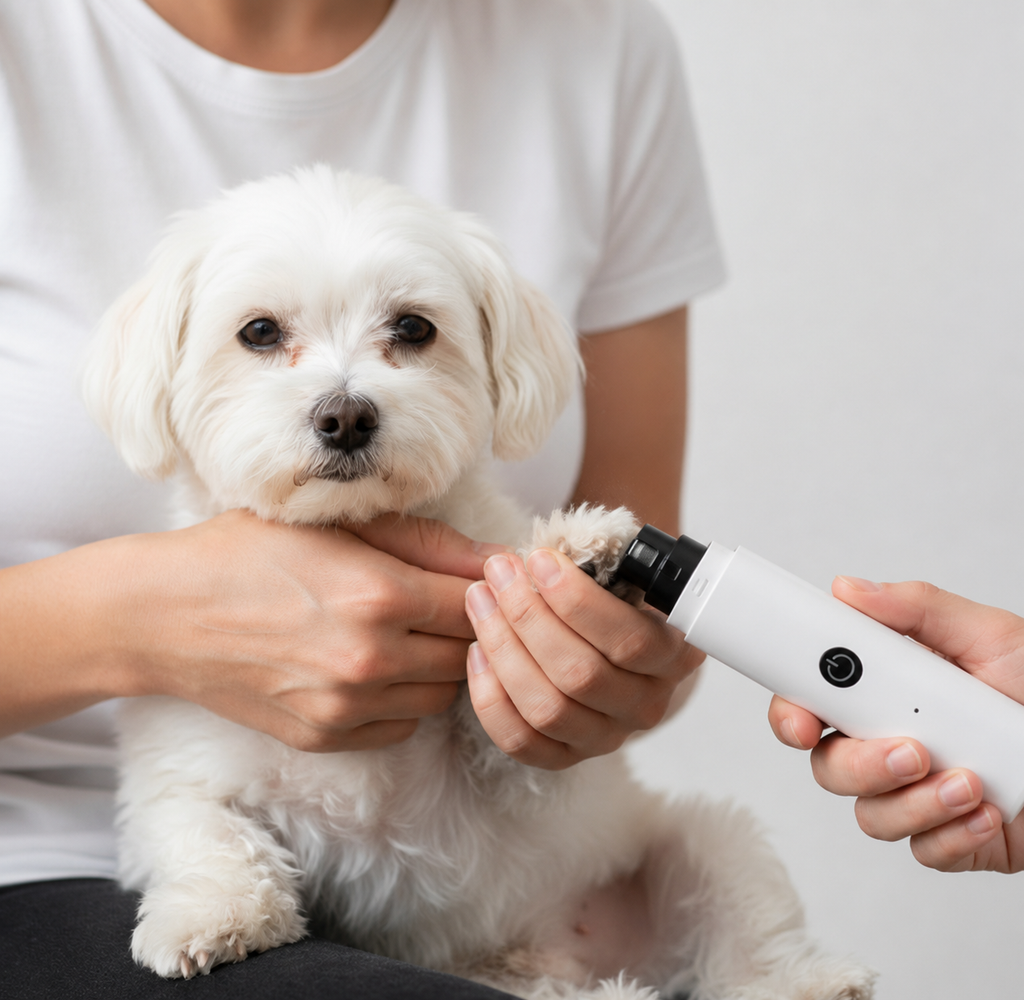 Lima Eléctrica para Uñas de Mascotas con Luz LED