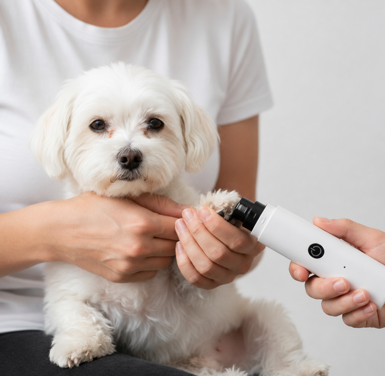 Lima Eléctrica para Uñas de Mascotas con Luz LED