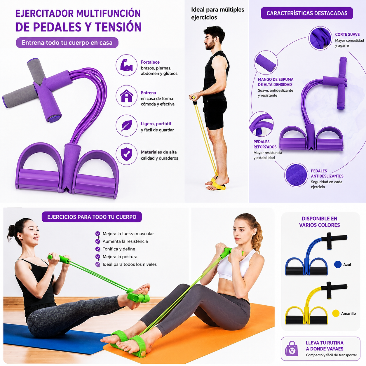 Ejercitador Pull Reducer con Pedales