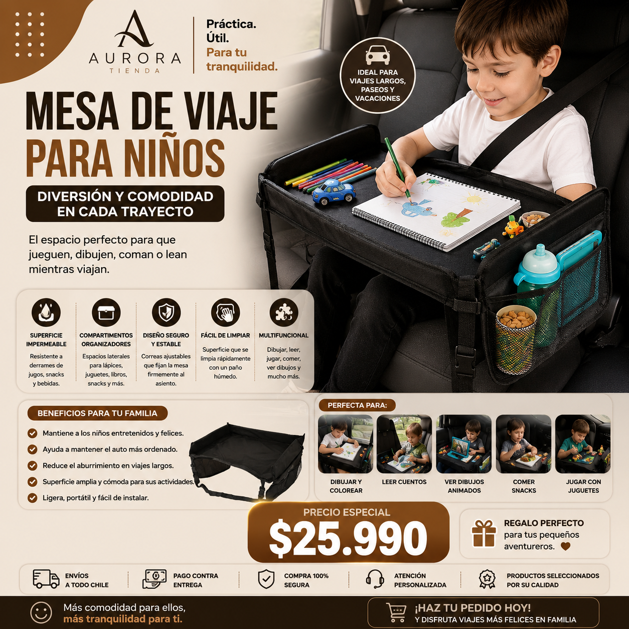 Mesa de Viaje para Niños