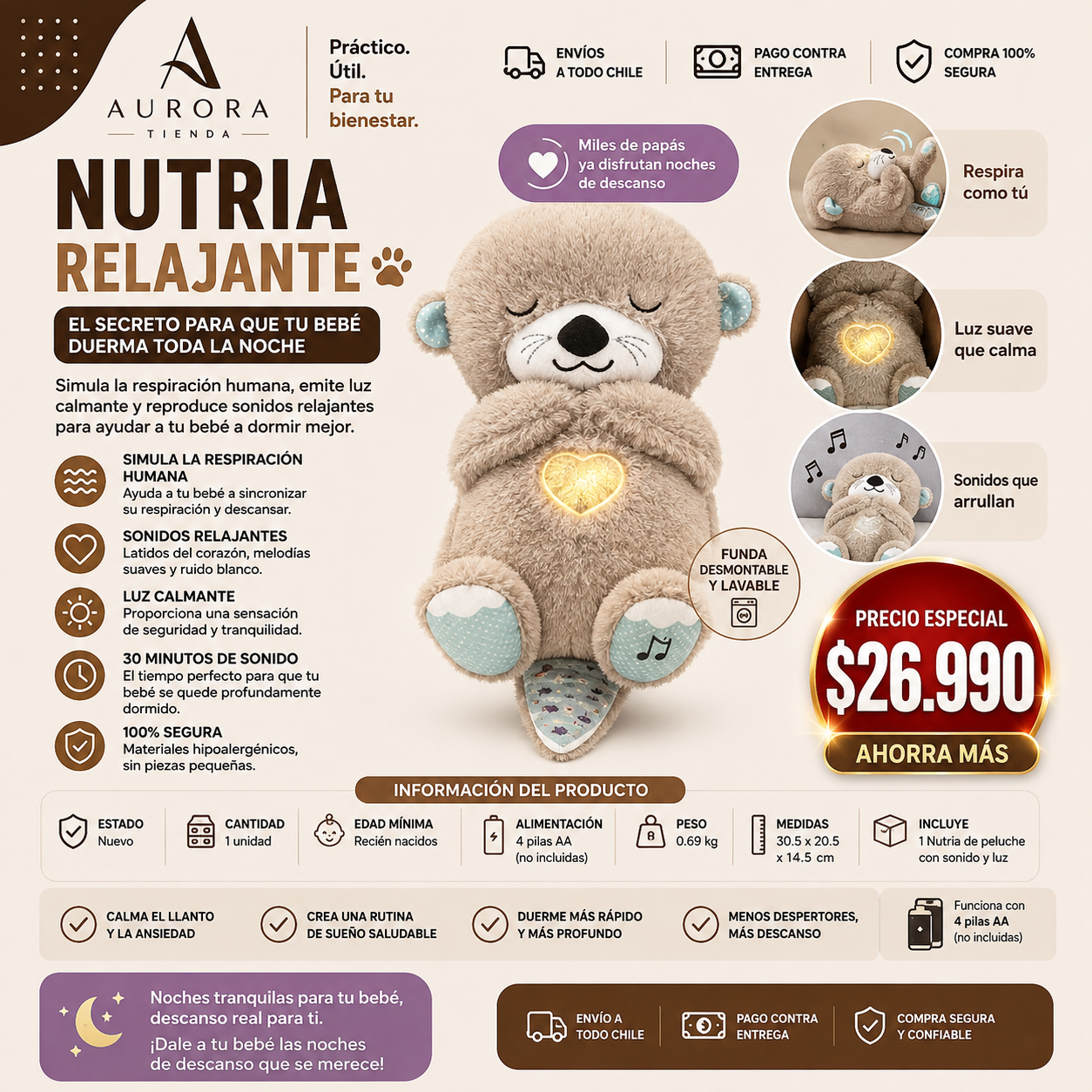 Nutria Peluche Relajante