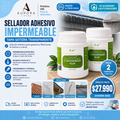 Pack 2 Selladores Adhesivos Impermeables Transparente Tapa Gotera 1 Kg c/u
