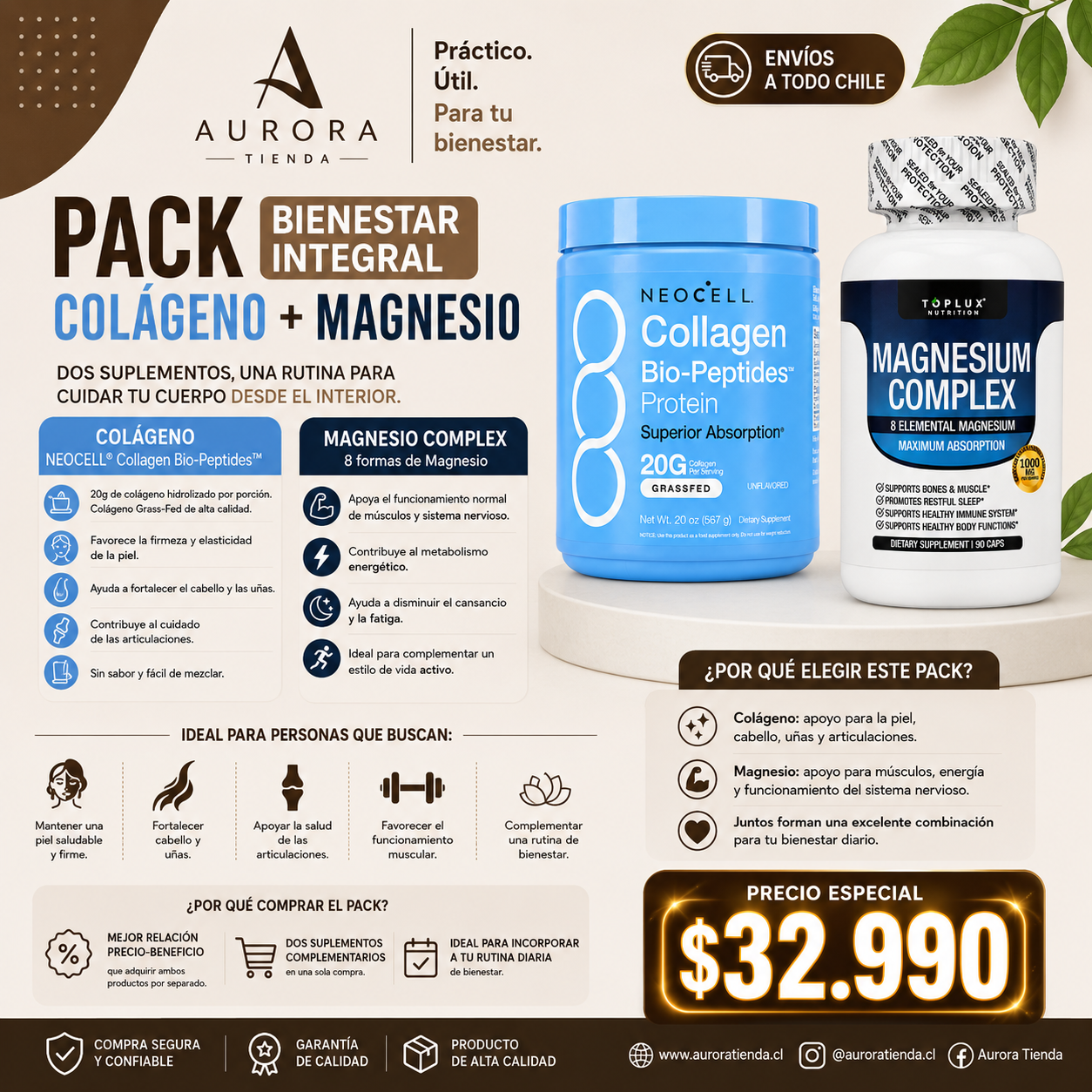 Pack Bienestar Integral – Colágeno + Magnesio Complex