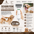 Secador Peine 2 en 1 para Mascotas