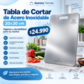Tabla de Cortar de Acero Inoxidable — 20x30cm